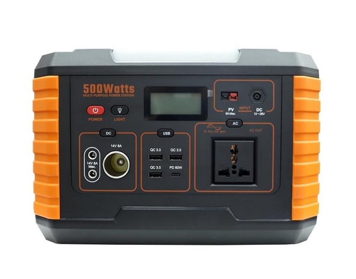 500w 110v 220v solar power station power supply wireless charging portable home emergency portable home camping lifepo4 battery